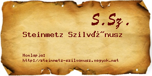 Steinmetz Szilvánusz névjegykártya